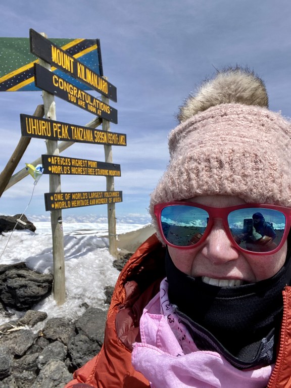 At Kilimanjaro's 19,341-foot summit on Jan. 5, 2022