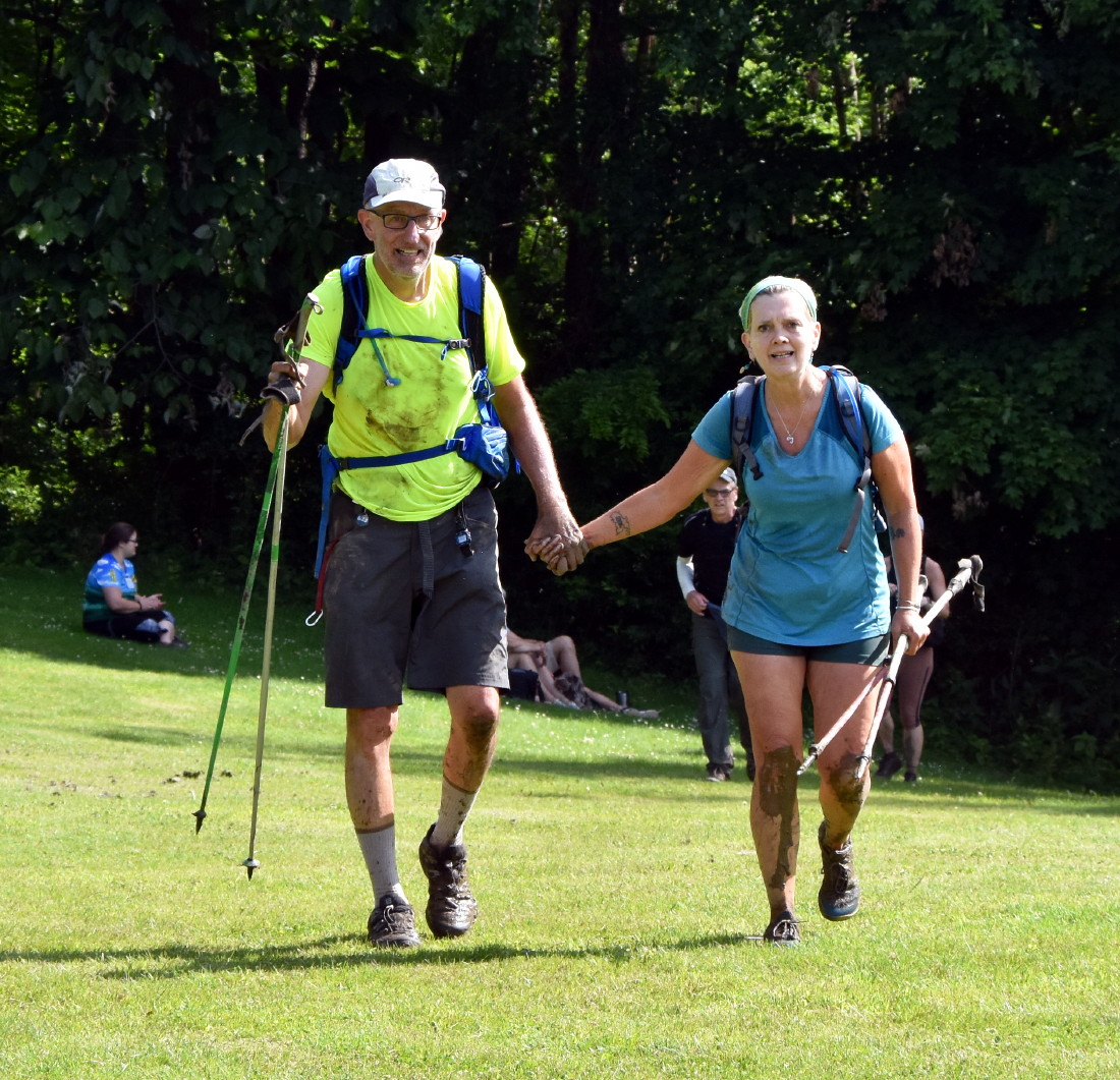 Paul and Kathleen finishing the Challenge